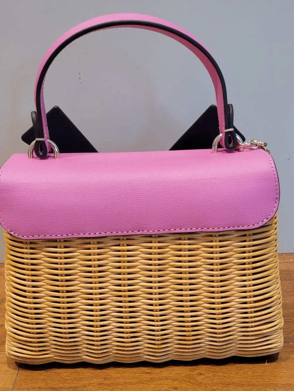 Kate Spade NY Tee Time Wicker Handbag NWT